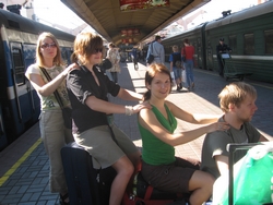 Pärast Tallinn-Moskva rongist väljumist kulub ära väike massaazh. Foto:Küllike Evartov