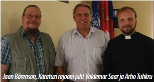 Jaan Bärenson, Karatuzi rajooni juht Voldemar Saar ja Arho Tuhkru